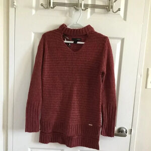 Exgirlfriend Cozy Kint V-neck Red Sweater -  Size S